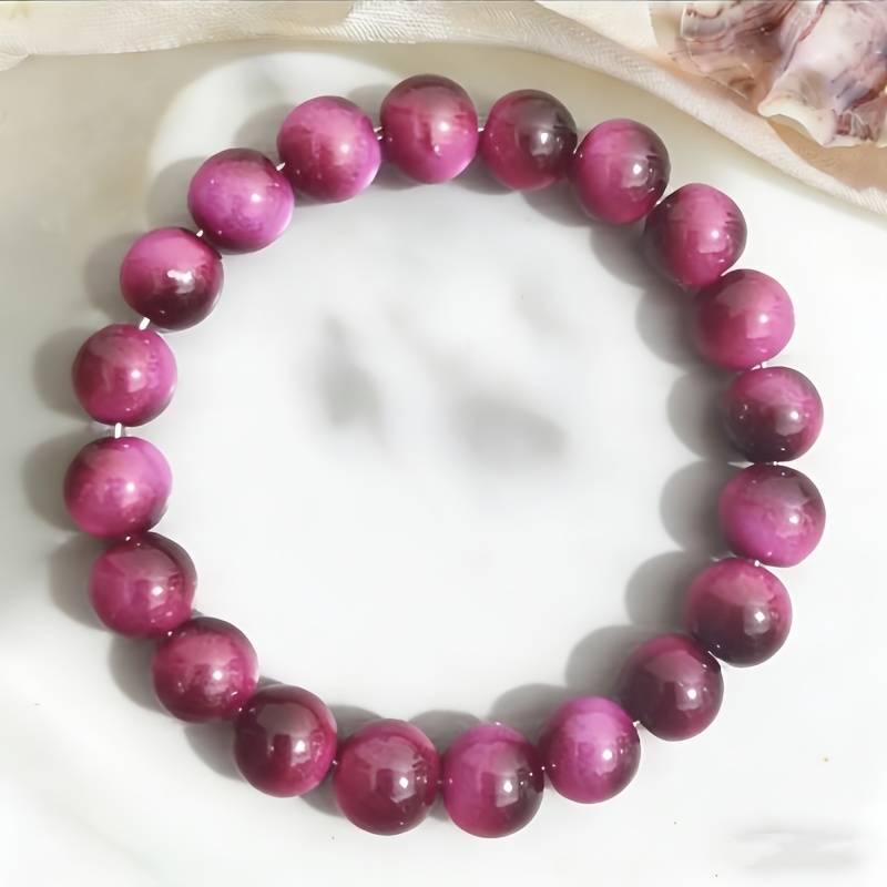 Women's Tiger Eye Stone Bead Bracelet, Festive Gift