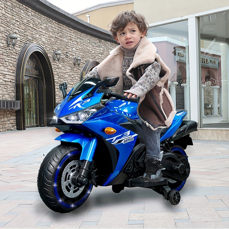 

Kids Motorcycle 12v Motorcycle For Kids 3-8 Years Boys Girls 12v7ah Kids Motorcycle Ride On Toy With Training Wheels/manual Throttle/drive By Hand/lighting Wheels.