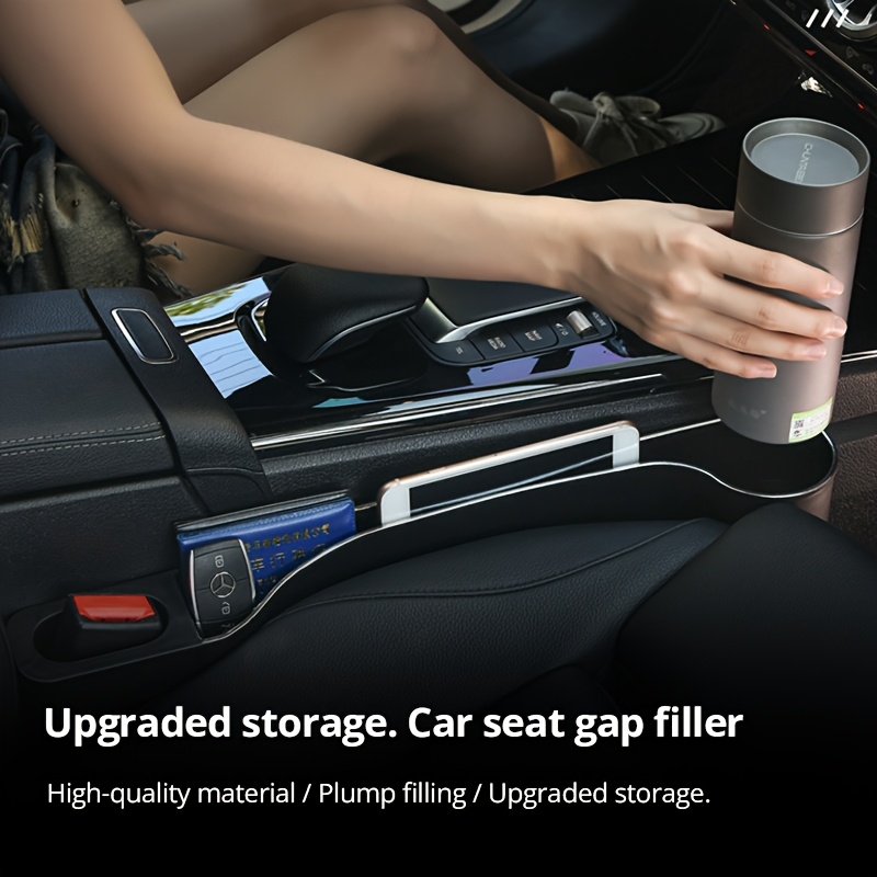 

1 Pair Car Front And Back Seat Gap Cup Holders, Auto Console Storage Box, Plastic, With Keeping