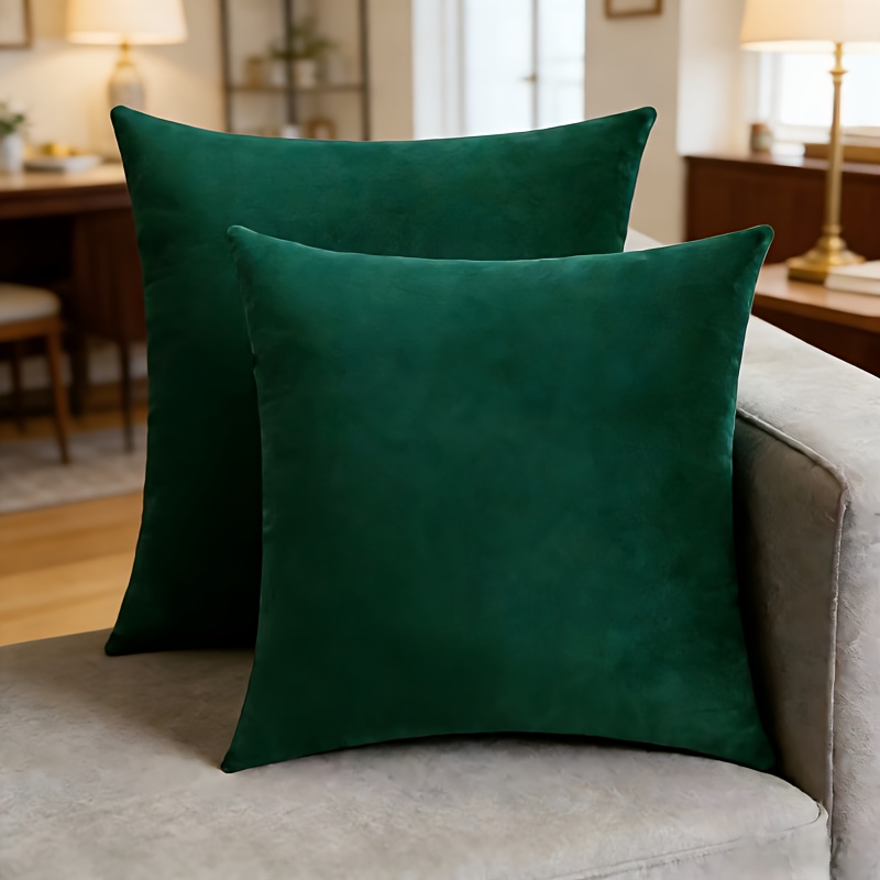 TEMU 2pcs Plush Pillow Covers, Cushion Covers, Soft And Comfortable, Delicate , Zipper Closure, Machine Washable, Suitablefor Bedroom, Living Room,