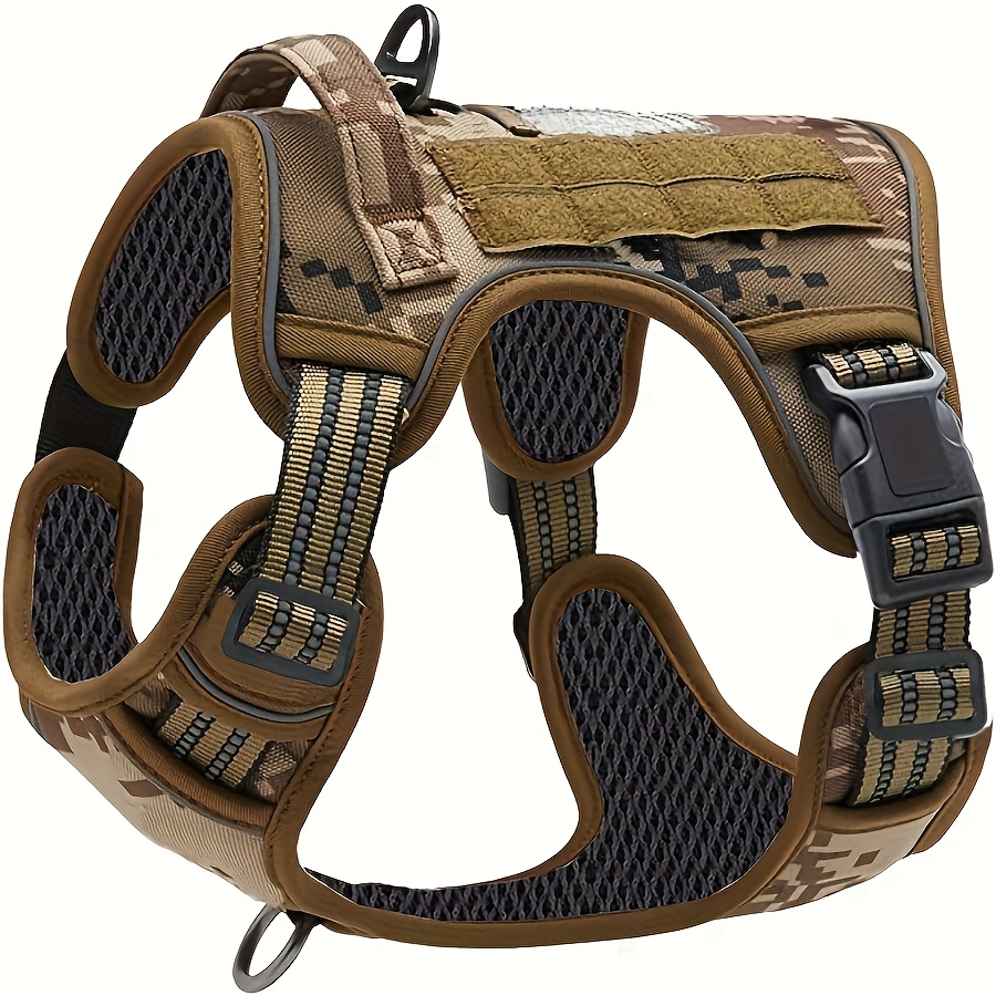 TEMU 1pc Harnais pour chien anti-pull, gilet réfléchissant pour animaux de compagnie avec poignée de contrôle, idéal pour les , la randonnée et les