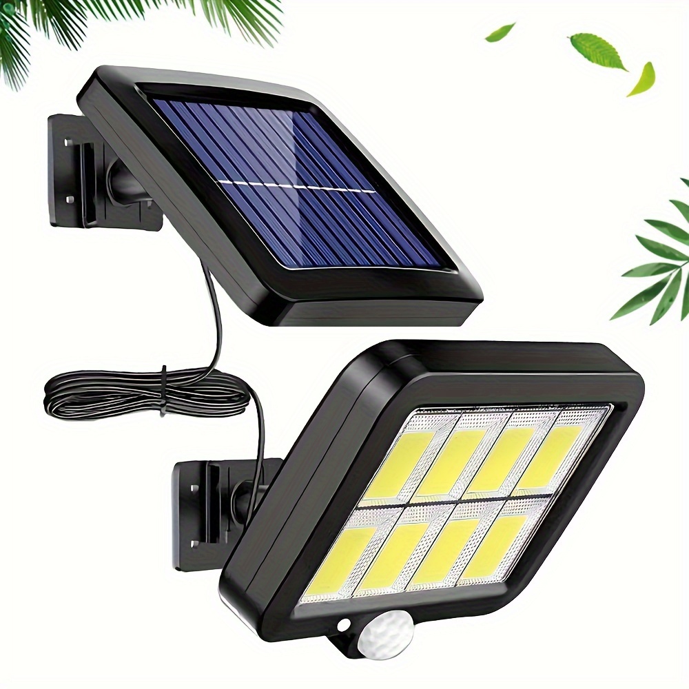 TEMU 160 Led Solar Wall Lights, Outdoor Solar Garden Wall Lights With 3 Lighting , Motion Sensor Solar Spotlights For Garden Decoration, Street,