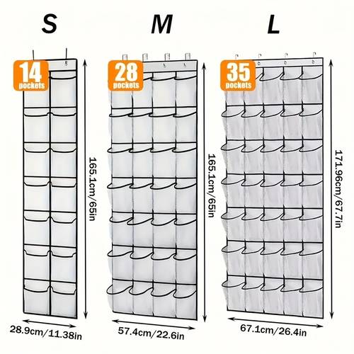 1pc over the door shoe organizer with clear pockets versatile storage rack for shoes hats accessories white fabric design for easy visibility multiple slots for home retail boutique organization shoe storage organizer
