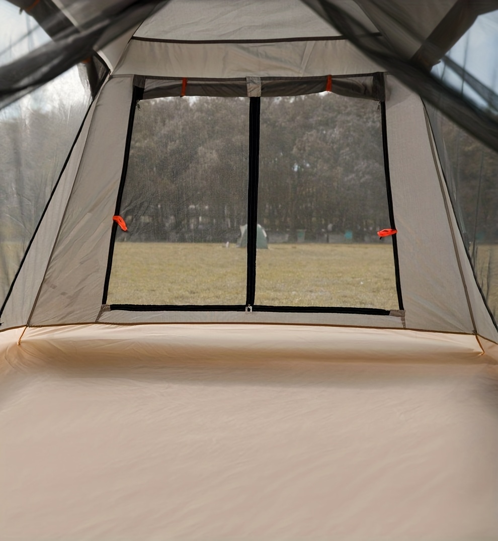 Four-sided tent with canopy, outdoor camping, fully automatic, quick-open, family-style, portable tent