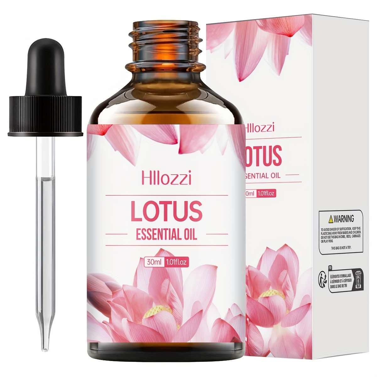 Image of 30ml/1.01fl.oz Lotus Essential Oil - Hydrating And Moisturizing Oil For Face, Body, Hair, Nails, And Eyelashes, Suitable For Types, Unisex Care, Massage Oil