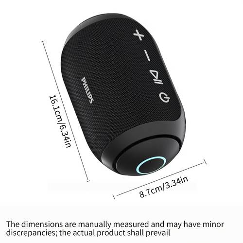 philips tas3209 enceinte bluetooth noire, enceinte portable mini pour extérieur avec fil, haute qualité et basses puissantes, durable et adaptée à divers scénarios extérieurs. , , le camping et . interférence de
