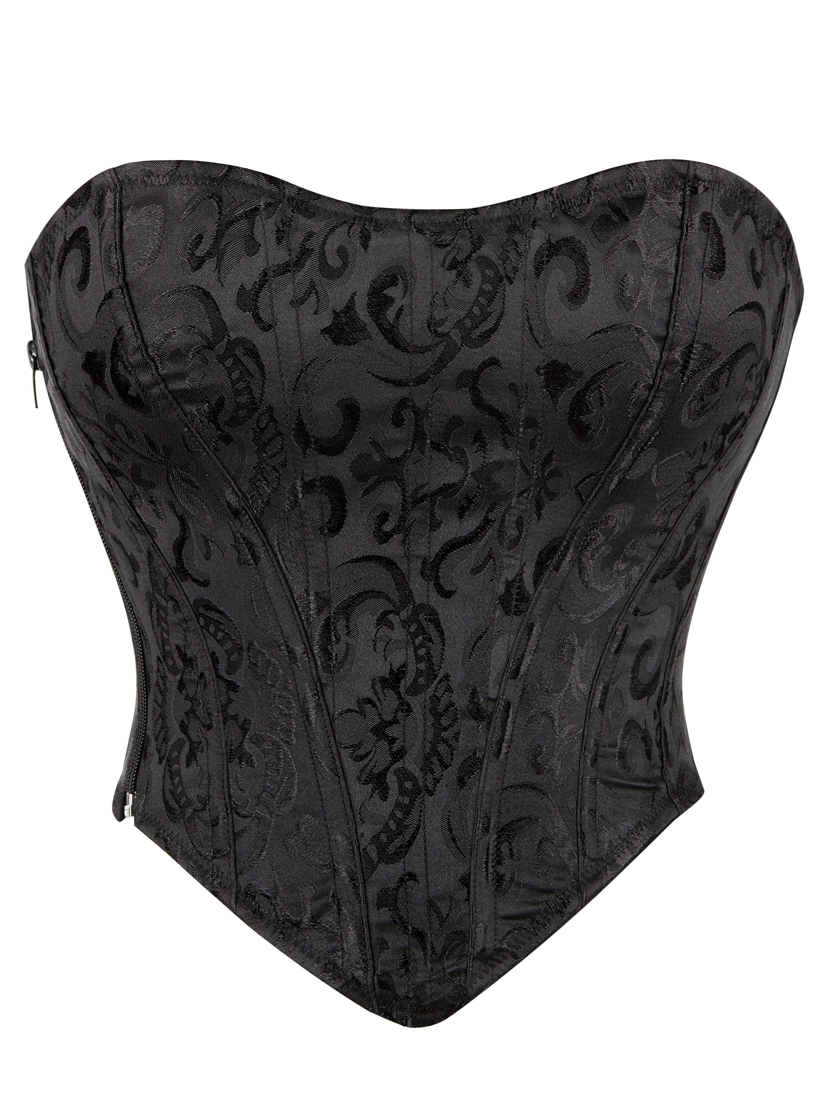 Women's Lace Boned Overbust Corset Bustier Lingerie - Temu