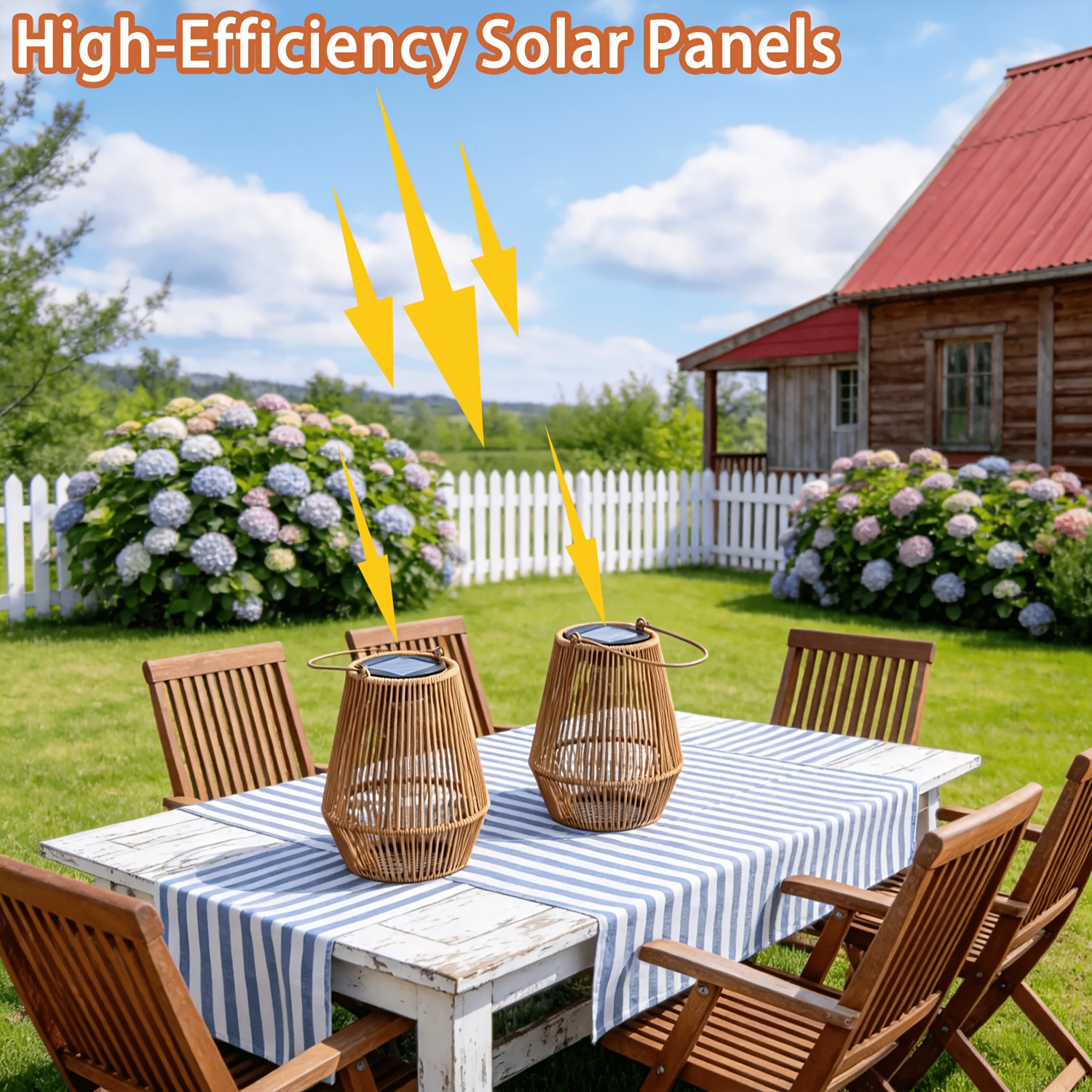 Hanging Solar Lanterns (with Built-in LED Bulbs), Outdoor Garden Decorative Lights, Ideal for Decorating Garden Paths And Patios, A Unique Birthday Gift for Women