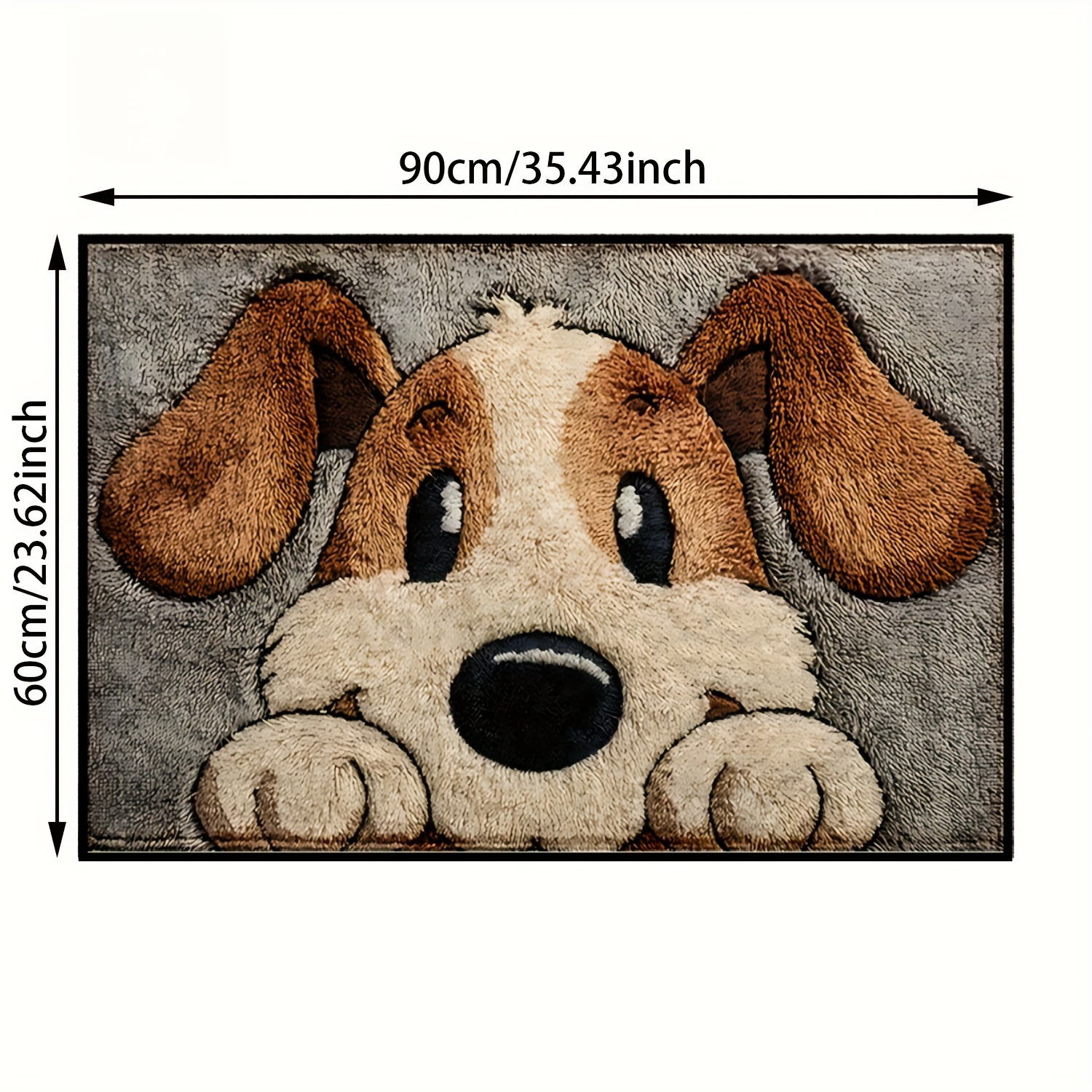 TEMU 2d Flat, 2d Flat, 2d Flat 1pc Dog Printed Pattern Anti-slip Door Mat Lying Down, Anti-slip Mat, Suitable For Festival Party Decoration, Kitchen,