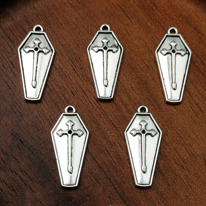 21pcs Halloween Coffin Pendant Charm Set