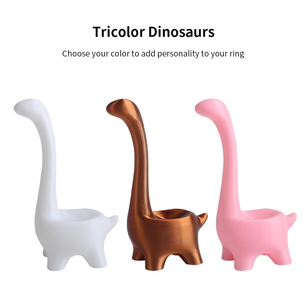 dinosaur ring holder for earrings rings jewelry desktop decoration wedding engagement ring stand cute preppy room decoration cute womens gift suitable for valentines day romantic night birthday anniversary details 1