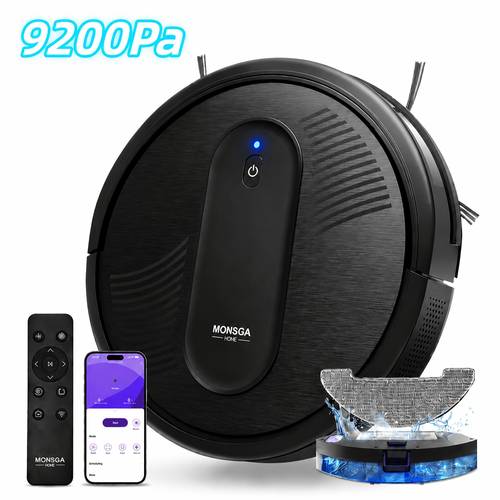 2 in 1 robot vacuum and mop boasts powerful suction an anti design and supports app alexa control this ultra thin 2 99 inch self charging robot vacuum is suitable for pet hair and low pile carpets