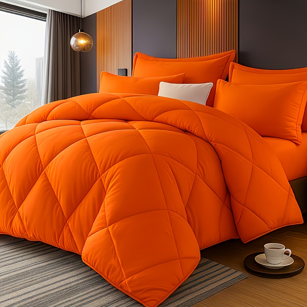 TEMU 2/3pcs Solid Color Diamond Pattern Bedding In Queen And King Sizes, Soft And Comfortable With Microfiber Filling, Lightweight And Breathable