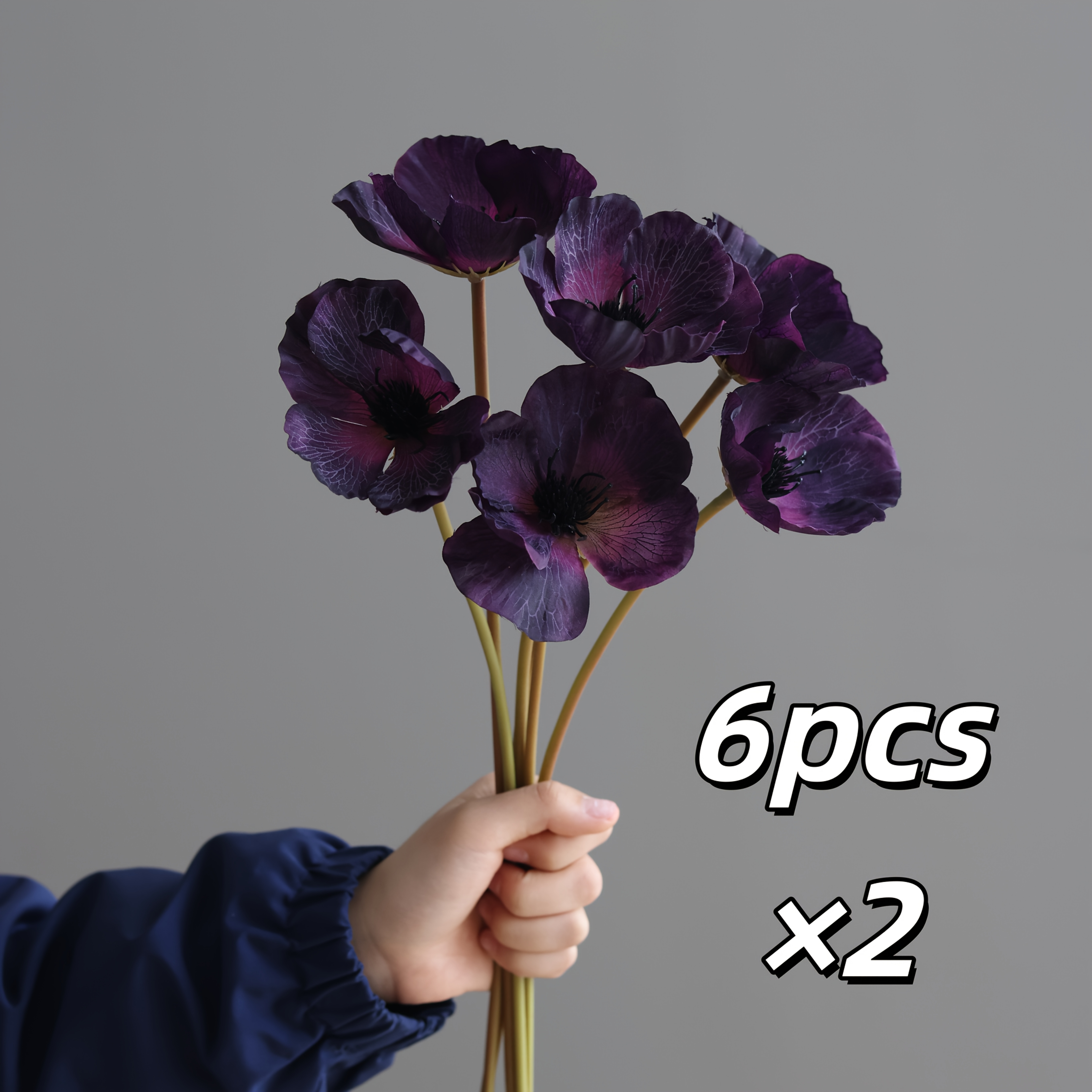 TEMU 12pcs, Artificial Poppies, 40cm/15.74 Inches, Suitable For Home Decoration, Photography Props, Wedding Arrangements, Create A Retro And