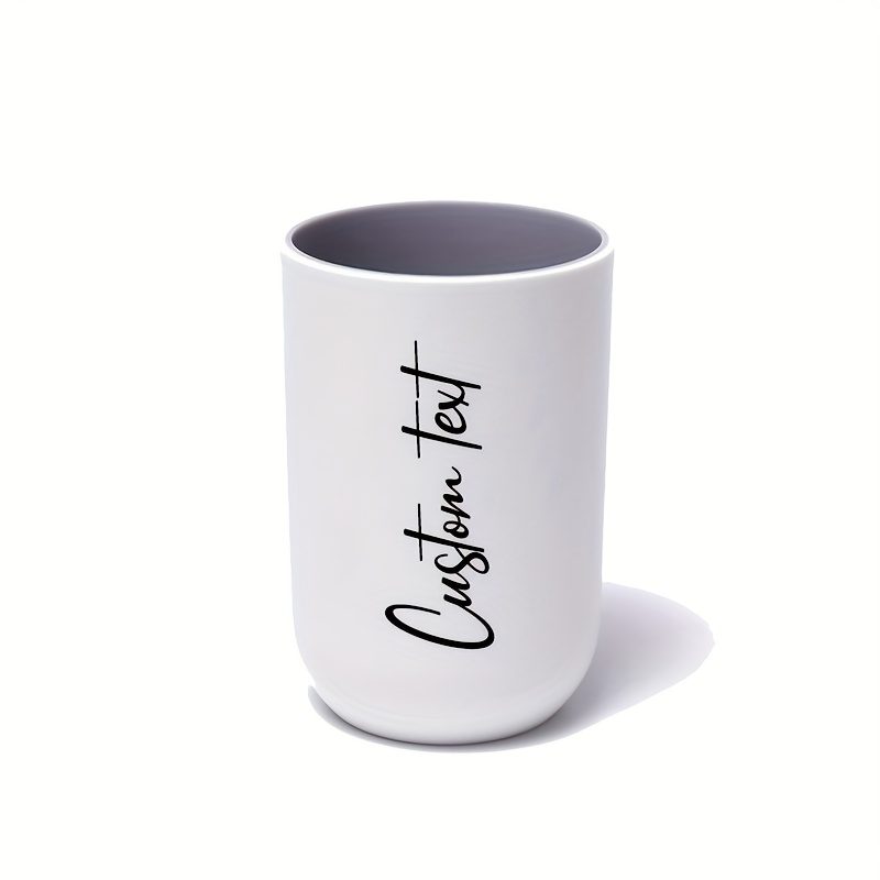 1 Creative Double-layer Mouthwash Cup, Simple Couple Portable Thickened Two- Plain Toothbrush Cup. Customized Content, Your Toothbrush Cup.