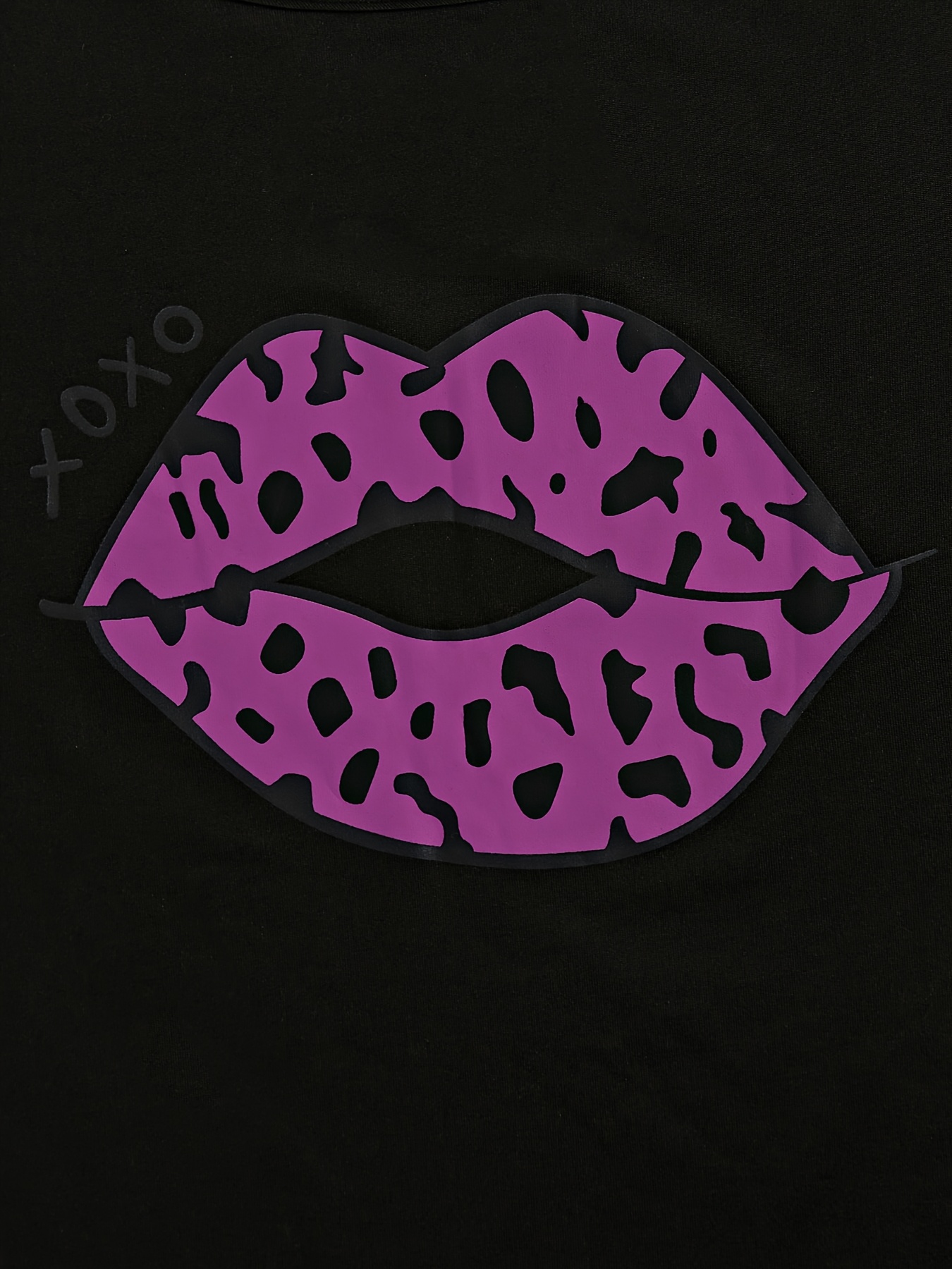 3pcs Lips Leopard Print Pajama Set, Breathable Short Sleeve Stretch  Loose Shorts Long Pants, Women's Loungewear Sleepwear - Main Image