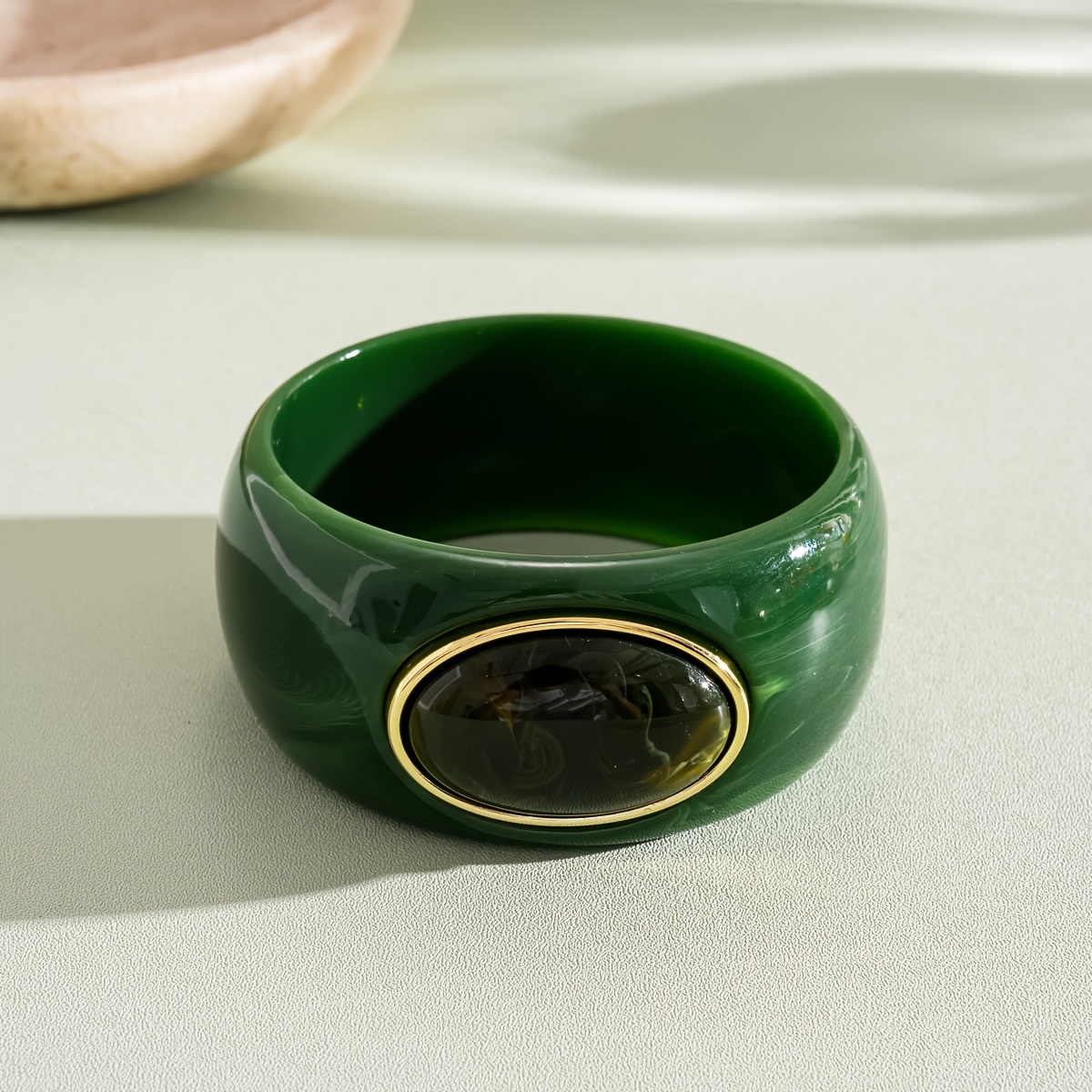 Women's Bohemian Geometric Cat-Eye Bangle, Stackable Design