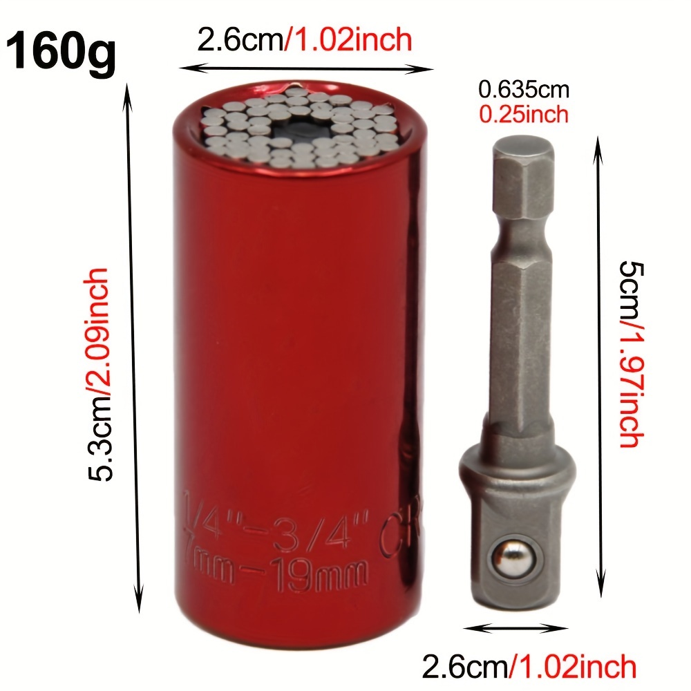2pcs Universal Ratchet Wrench Set, Chrome Vanadium Alloy Steel, 7-19mm, Varnished Finish, Internal Hex Head, With Multi-functional Electric Ratchet Tool For Angle Grinder