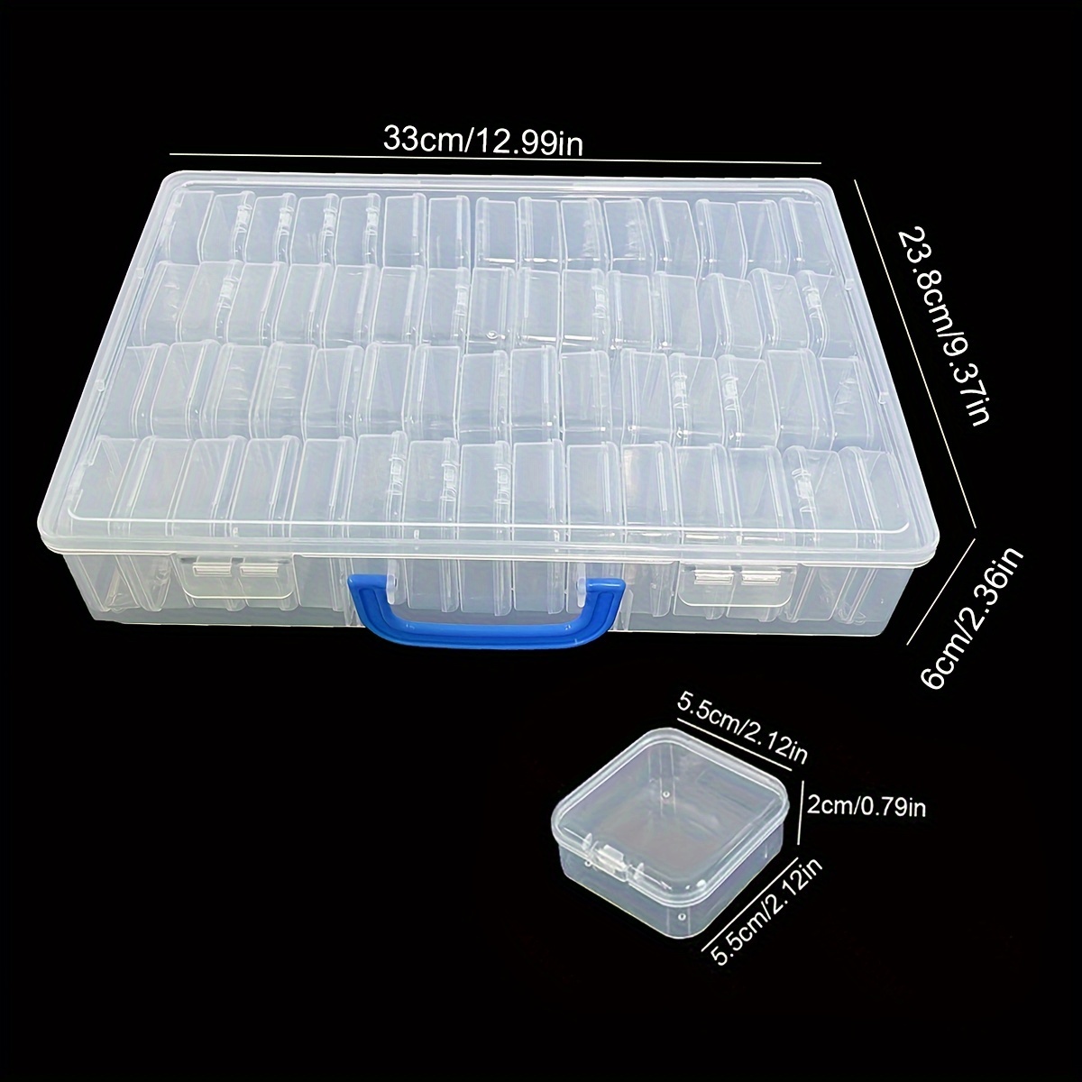 60 grid plastic storage box set with adjustable compartments versatile organizer for jewelry beads hardware diy crafts lightweight weather resistant stackable containers Product details 2