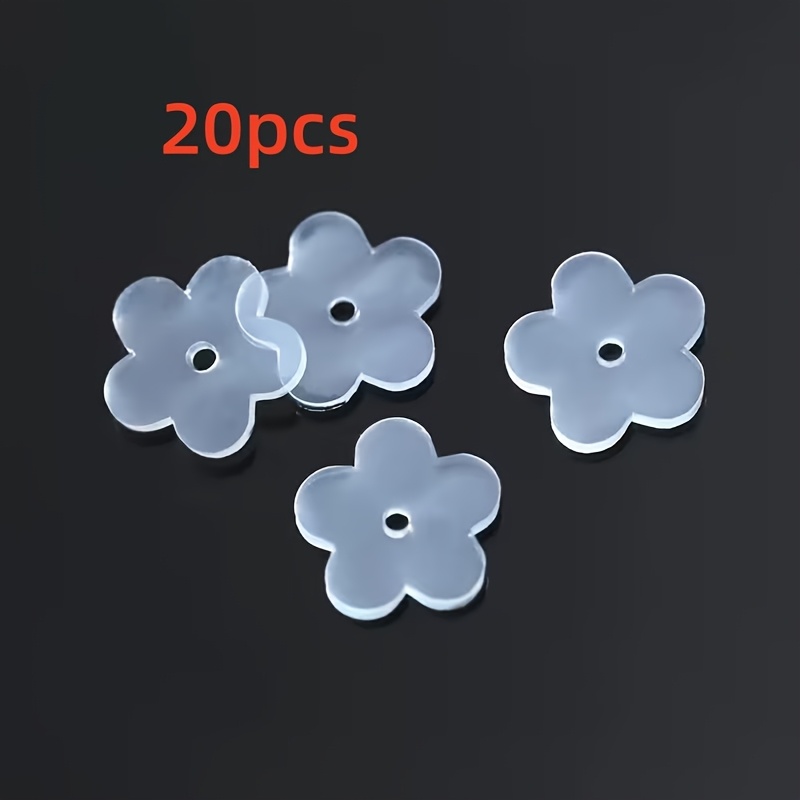 TEMU 20 stuks transparante oorpiercing steunpleisters, comfortabele siliconen steunjes voor oorknopjes, accessoires tegen doorzakken van oorbellen,