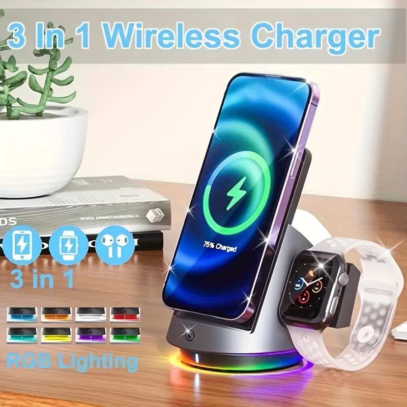 

Wireless Charger Wireless , Suitable For Multiple Devices, Rgb Breathing Can