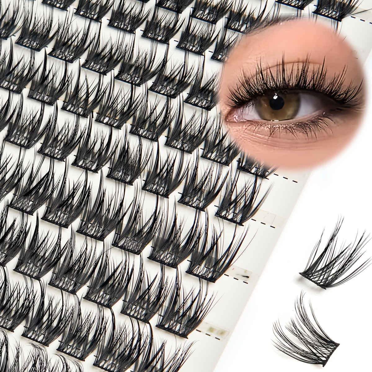 120pcs Diy Eyelash Extension Kit 3d Mink Lashes Cluster 10-18mm Fluffy Thick Natural False Eyelashes Suitable For Beginners And Reusable To Create Natural Looking Eyelash Extensions