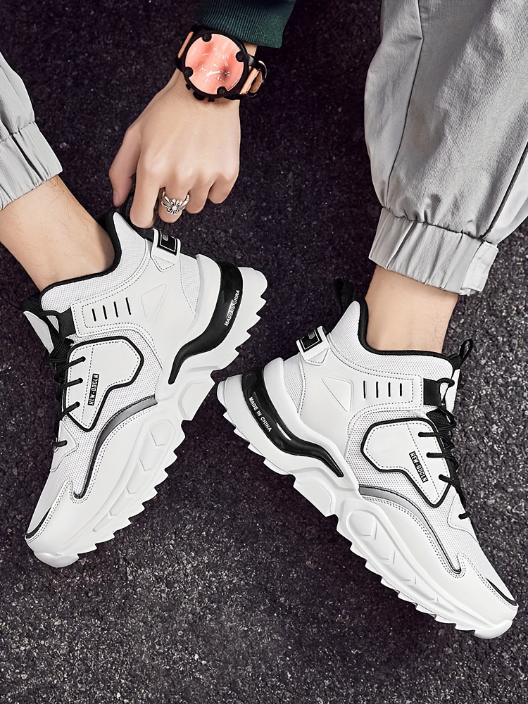 Zapatillas Chunky de Moda para Hombre - Duraderas y Absorbentes de Impactos - Cómodas con Diseño Antideslizante y Cordones para Aventuras al Aire Libre - Ideales para el Uso Diario de los Hombres