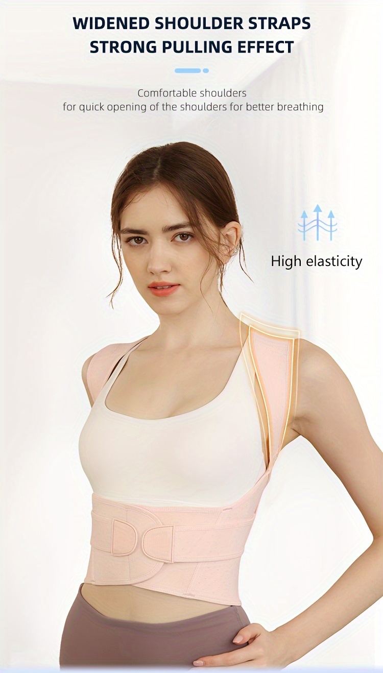 Adjustable Breathable Nude P Back Spandex Posture Correction Strap Women Men  Prevent Bending Posture Strap Clavicle Support Strap - Sports & Outdoors -  Temu