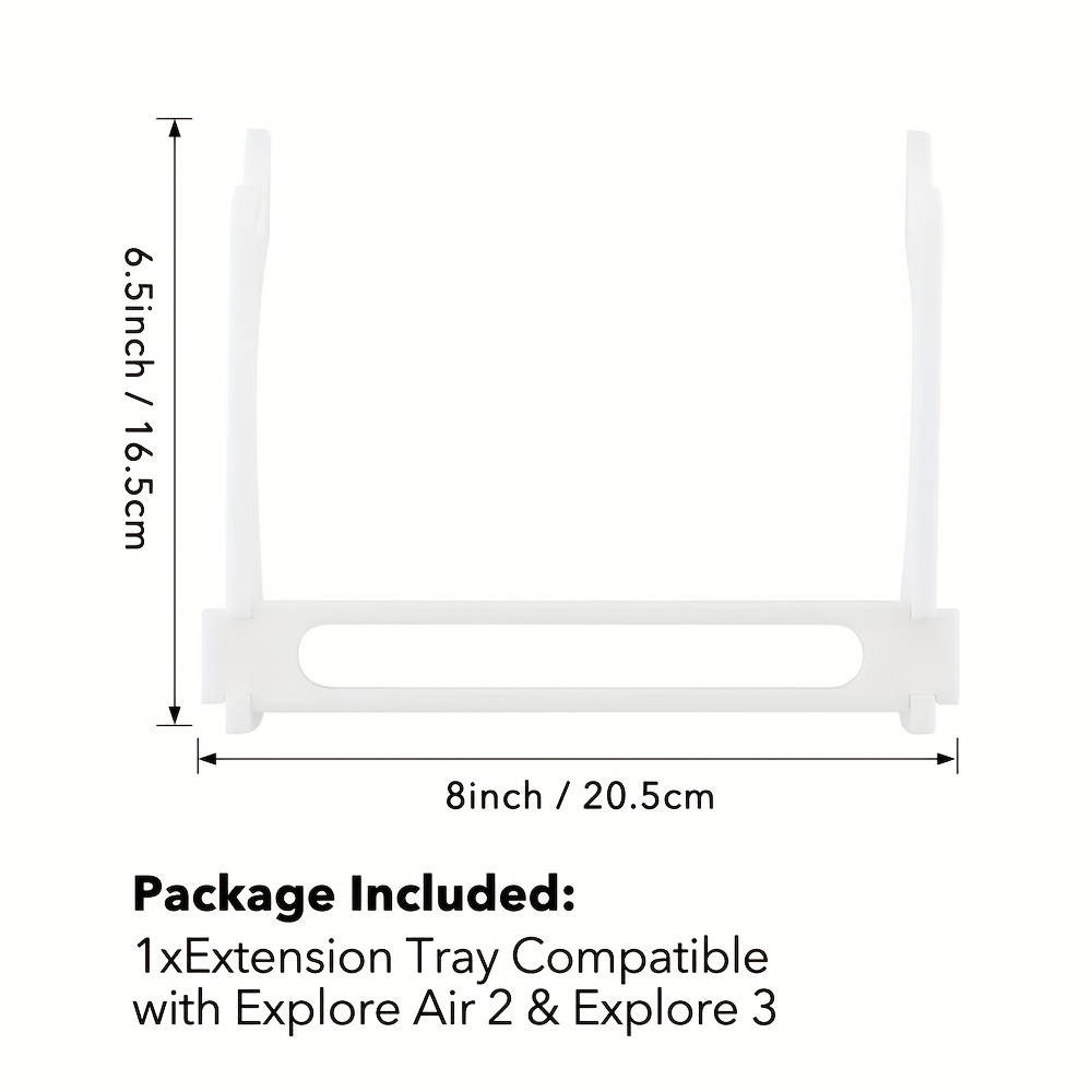TEMU 1pc Long/short Extension Tray Compatible With Maker 3 And Maker; Extension Tray Compatible With Air 2 And 3; Plastic Tray Extender Holder;