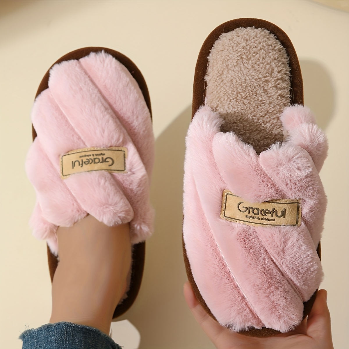 Women's Winter Warm Anti-Slip Slippers Suitable for Indoor/- Use - Cozy Slip- with Cushioned Sole & Soft Fabric Upper, -Friendly for Home Care, Women Shoes