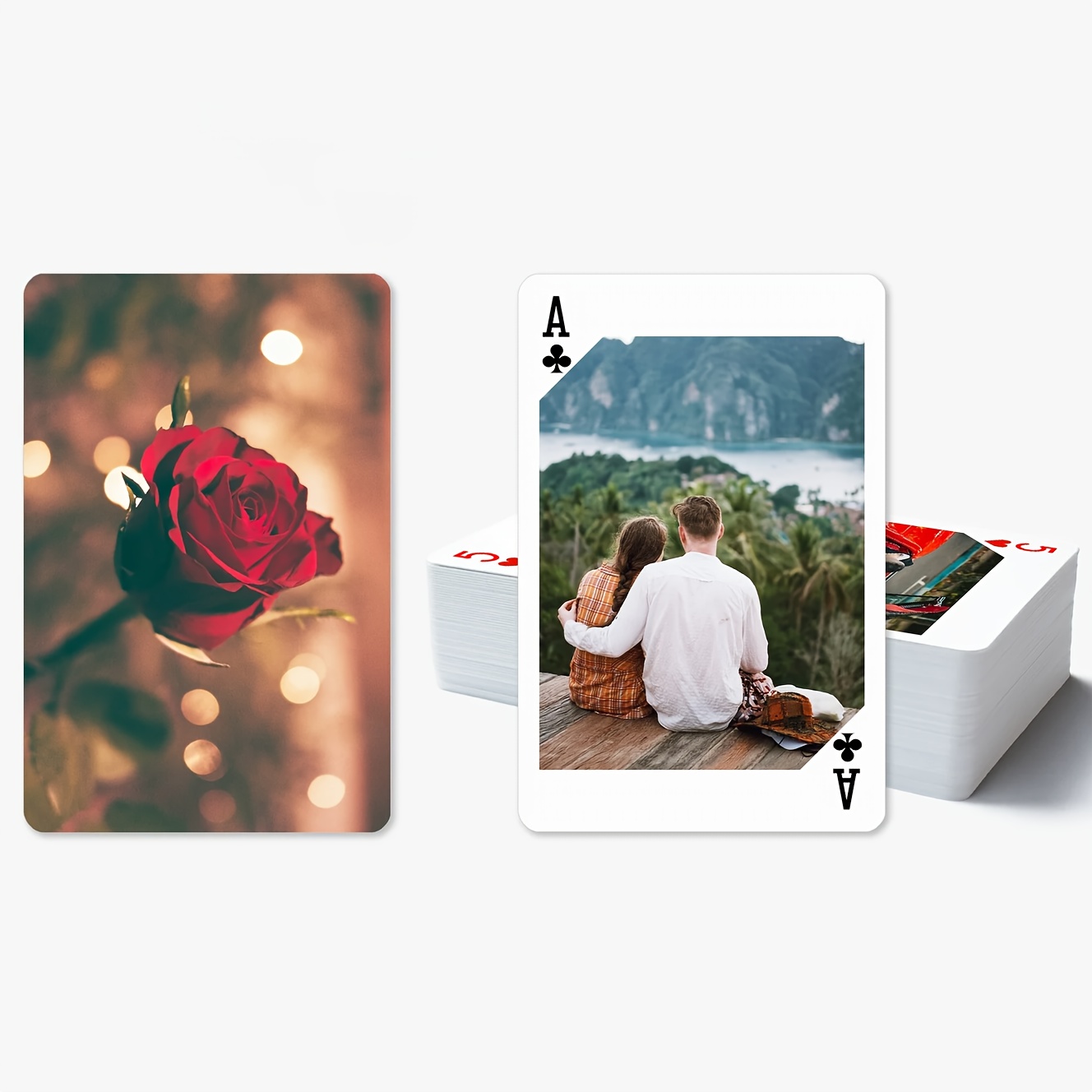 E-shop Personalisierte Foto-Spielkarten im Stil - Foto-Karten mit individuellem Design - Ideal für Geschenke, Hochzeiten, Partys und Spieleabende -