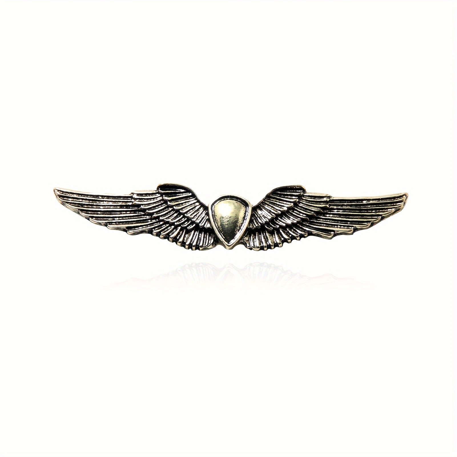 

Vintage Eagle Shield Brooch Pin, Zinc Alloy Casual Style, 1-pack