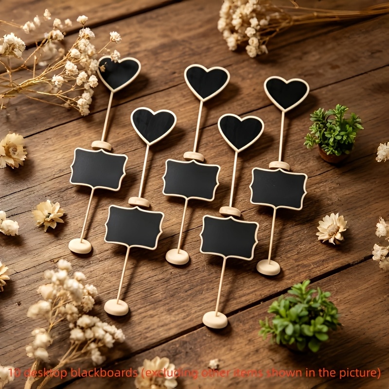 TEMU Ensemble de tableaux noirs de bureau, lot de 10 pièces, avec motif de dentelle vintage, idéal pour les anniversaires, les scènes de mariage,