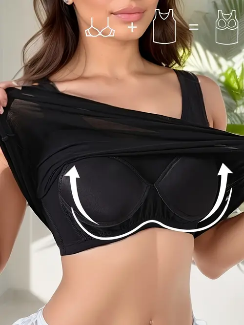 3pcs womens comfortable wide strap sports bra with built in pads minimalist style for layering wearing alone