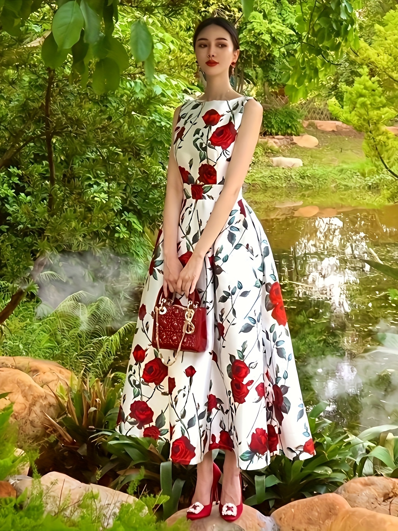 Floral Dress Summer Garden Wedding Guest Dress Best Chiffon