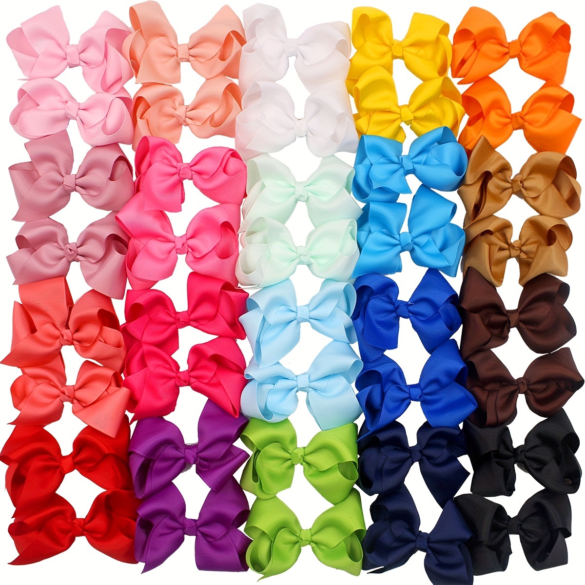 

40pcs Mixed Color Bow Hair Clip Hair Accessories For Girls