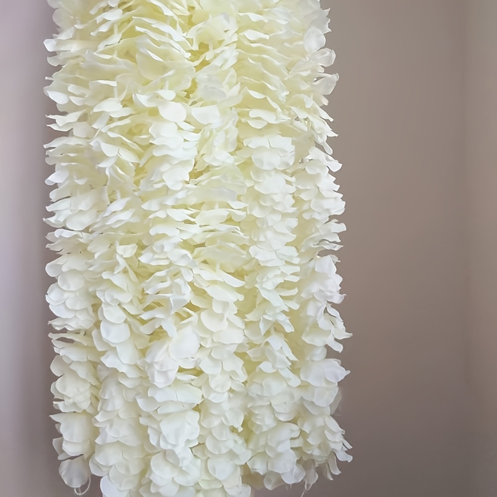 TEMU 10 pièces de guirlande de artificielle de 3,3 pieds - Tissu blanc, décoration florale suspendue pour mariages, fêtes, cérémonies intérieures et