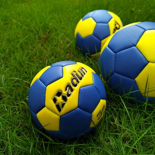 pvc blue and yellow handball trainning slightly smaller in size