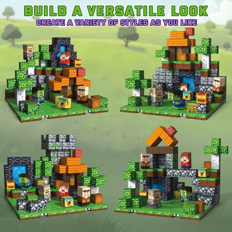 150 Blocchi Magnetici Con 6 Basi | Costruzioni Magnetiche Per Bambini | Gioco Educativo E Creativo