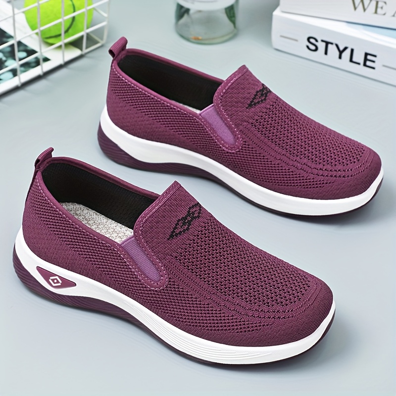 womens breathable slip   shoes lightweight knit casual footwear with arch support machine washable for       in multiple colors fashionable  able casual shoes essential for women    