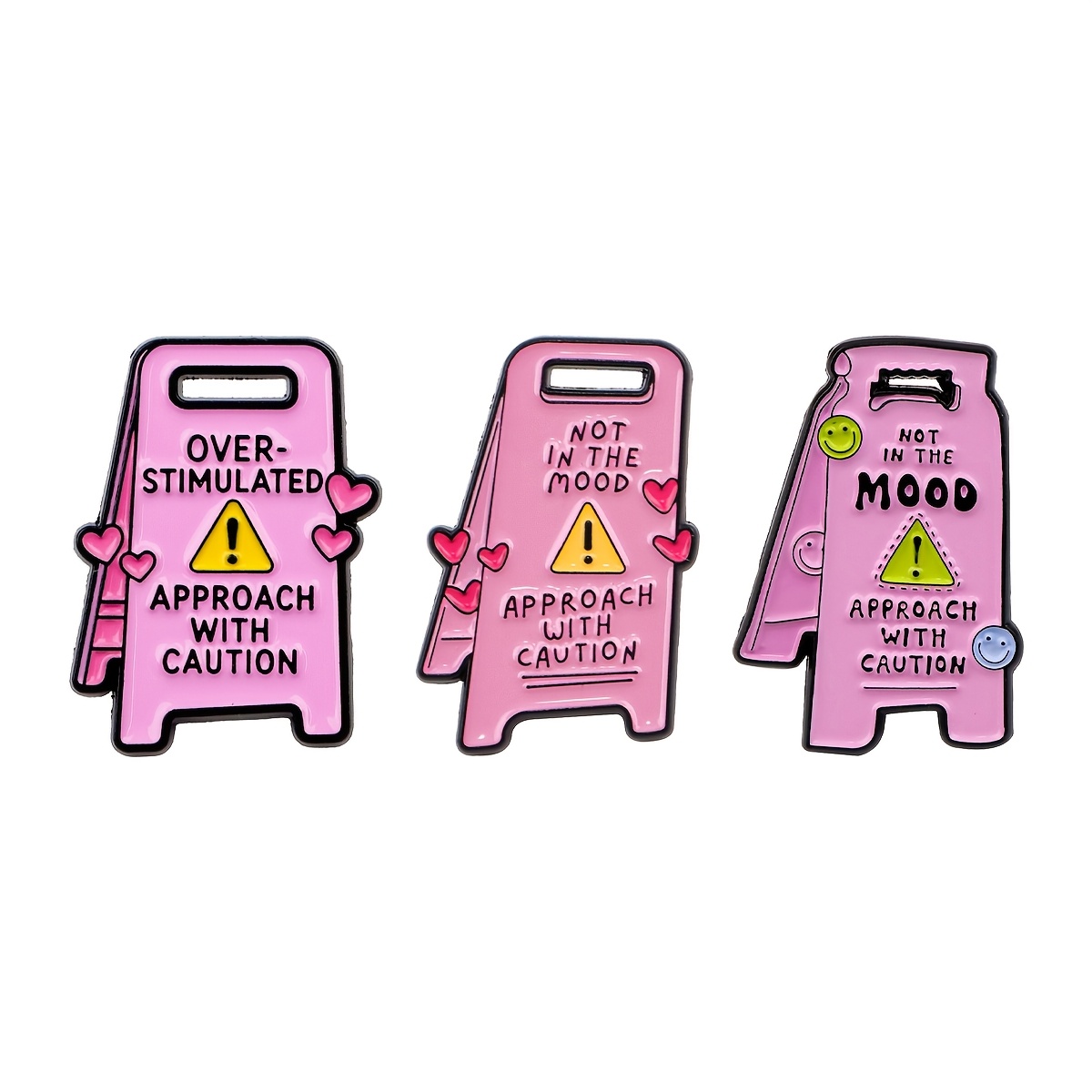 TEMU 2d Flat, 2d Flat 3pcs/set Funny Quote Lapel Pin Enamel Pins And Brooches Badge Pins For Backpacks Bags Backpack Cool Decoration Friend For Gifts