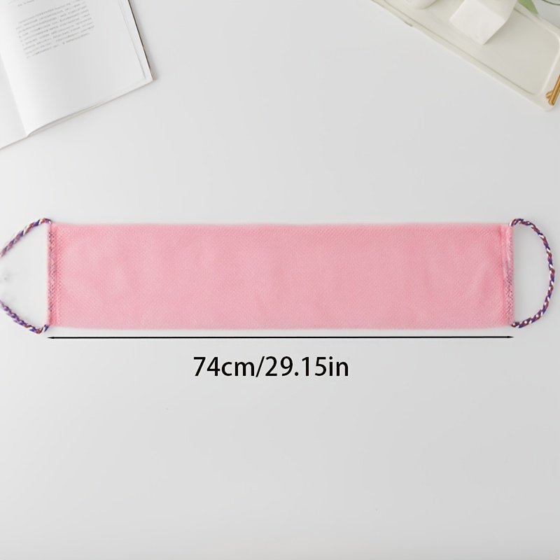 Drawstring Long Bath Towel, Nylon Mesh Exfoliating Towel