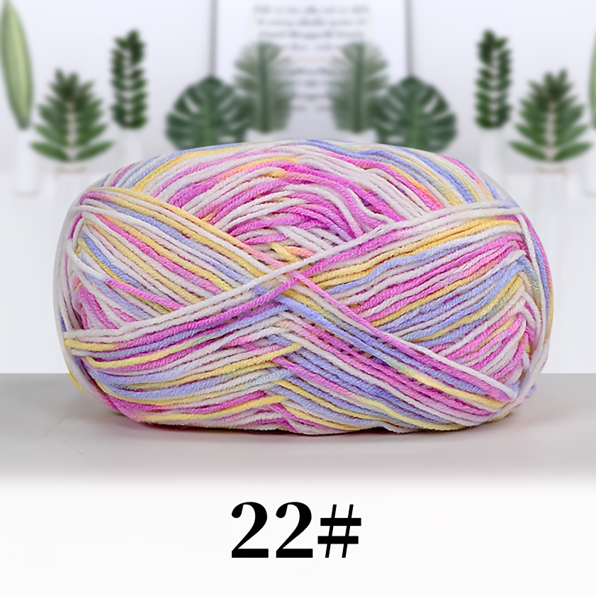 

10-pack Self-striping Acrylic Yarn, 100% Acrylic Soft Warm Yarn, 500g (1.1lb) +-15g (0.033lb) Per Bag, Diy Craft Knitting For Sweaters, Scarves, Socks, Gloves