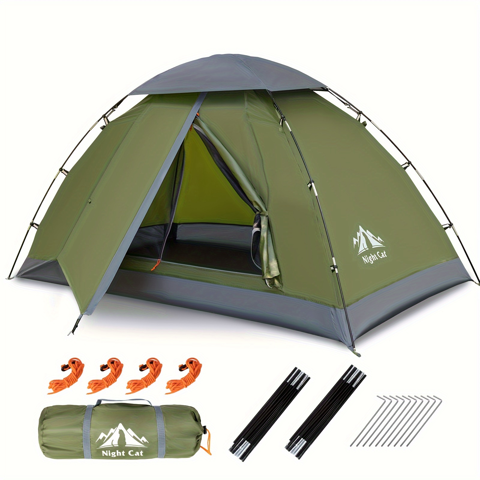 TEMU Night Cat Upgraded Backpacking Tents For 1 2 Setup Camping Tent For Adults Compact Lightweight Portable