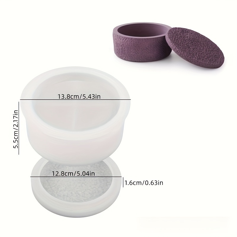 Single Round Silicone Mold For Plaster Candle Holders, Succulent Planters, Flower Pots, And Cement Jars For Home Decoration
