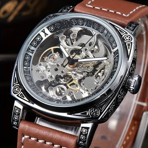business fashion mens watches mechanical movements automatic mechanical watches artificial leather straps watches for young men to give to their and husbands are multiple colors from as an ideal gift
