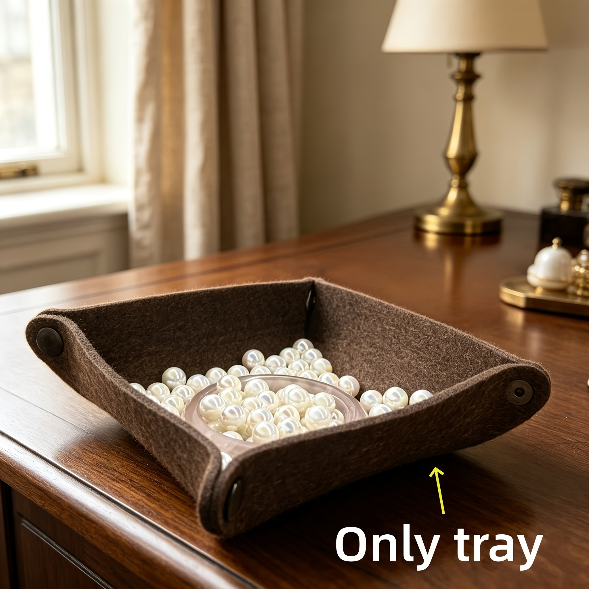 TEMU 1pc Handmade Foldable Lightweight Storage Box, Featuring Rounded Corners And 4 Snap Buttons, Modern Minimalist Style, Suitable For Desktops,