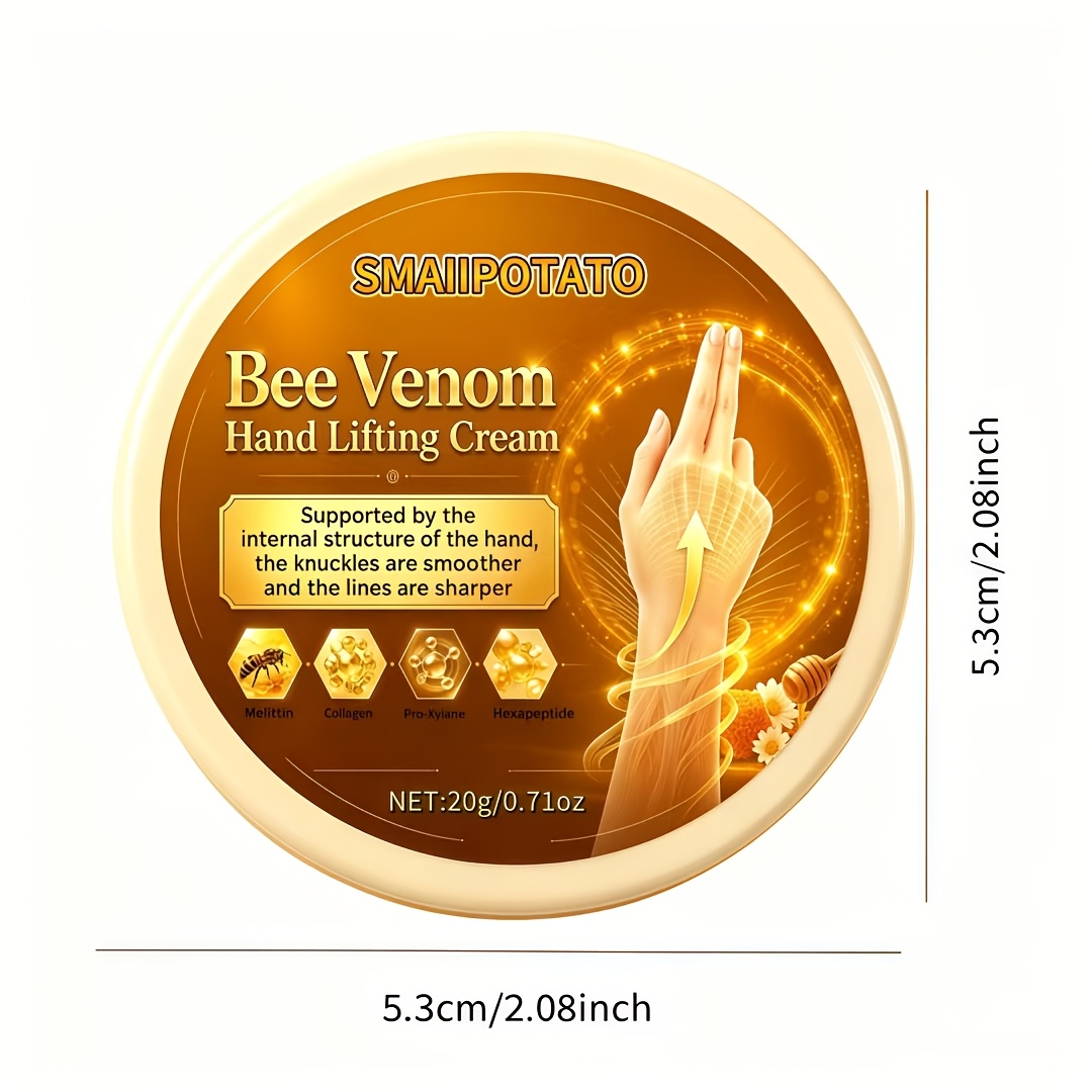 Bee Venom Cream With 65% Urea, Avocado Extract, Vitamin E And Lactic Acid. Blemishes, Wrinkles, Skin And Hands Glowing.