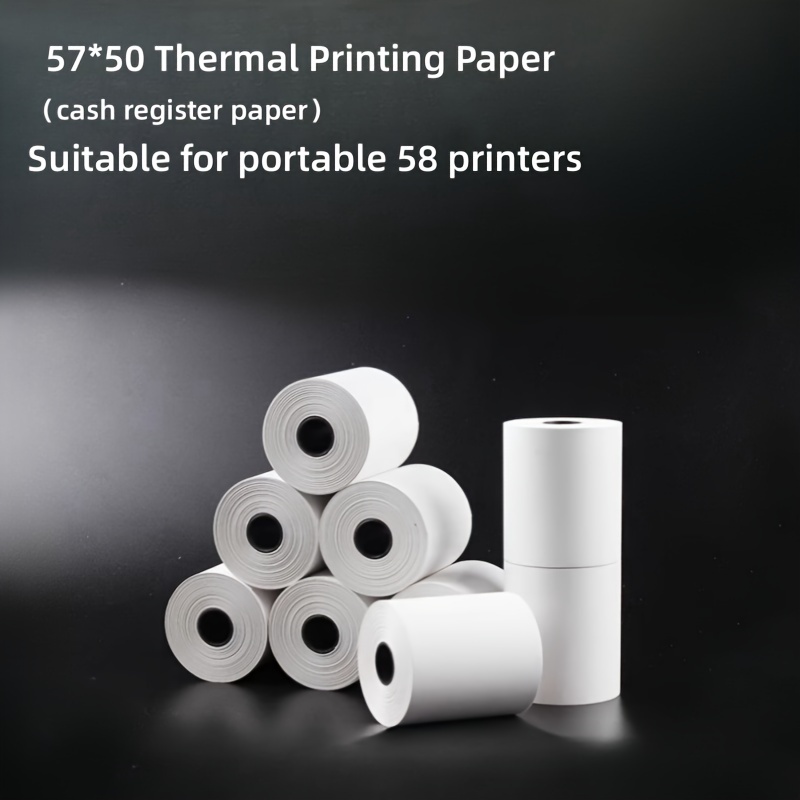 2 rollos Papel térmico A4 térmico máquina papel original largo tiempo 10-15  almacenamiento tipo papel para A40 impresora, Moda de Mujer