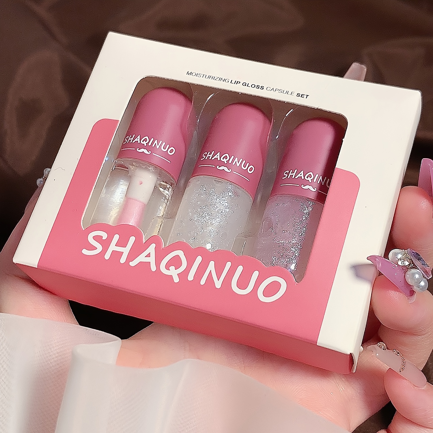 3pcs/1pc, temperature-changing lip balm, small 1pc, color-changing lip oil, moisturizing lip glaze, mirror water-light lips, glass plump lip gloss, Valentine's Day, Halloween, Christmas gift